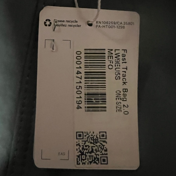 #314 Lululemon NWT Fast Track Bag 2.0 duffle bag 10L - Picture 9 of 9